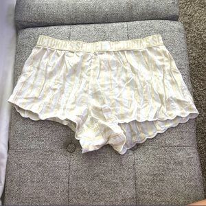 Victoria Secret White & Gold lose fitting night time shorts.